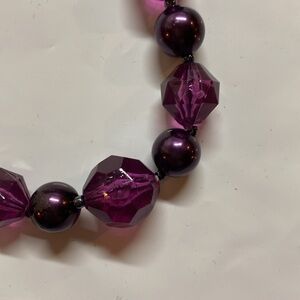 NY purple beaded necklace